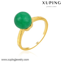 11488 xuping moda jóias de luxo anel de menina bonita anel de dedo jade cor de ouro 18k